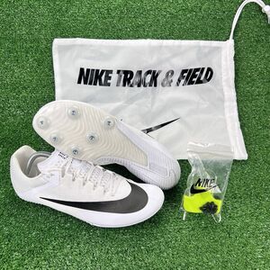 Nike Zoom Rival Sprint Track Shoes Men's 10 White Black Cleat Spikes‎ DC8753-100